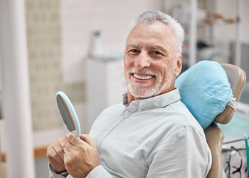 a senior dental patient during an appointment