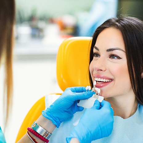 a patient during a dental consultation
